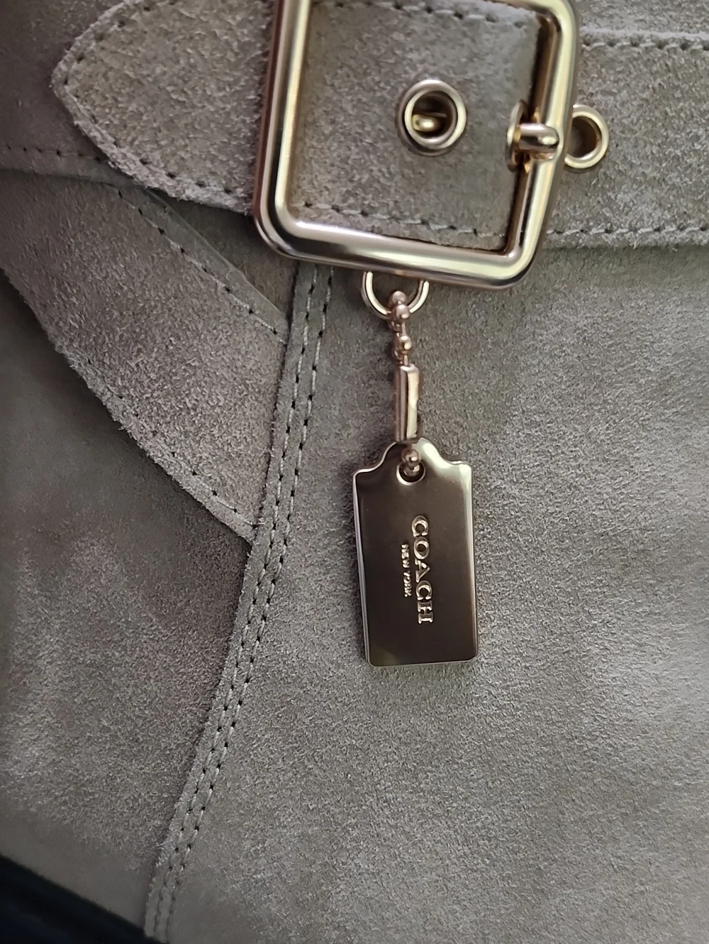 Coach Lacey Suede Booties, Oat New W/Box Sz.11b 2